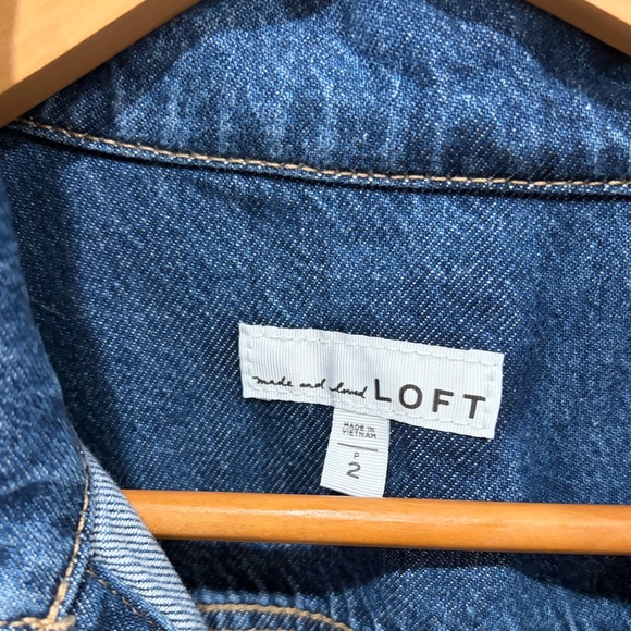 LOFT Denim Jumpsuit - size 25P - Picture 4 of 4